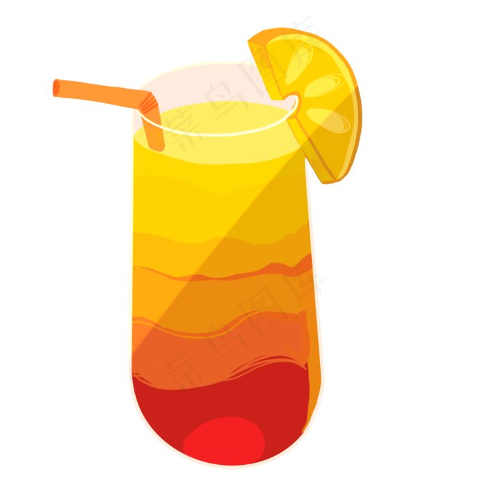 美味黄色水果饮料