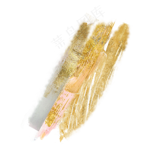 金箔涂抹划痕印记,免抠元素