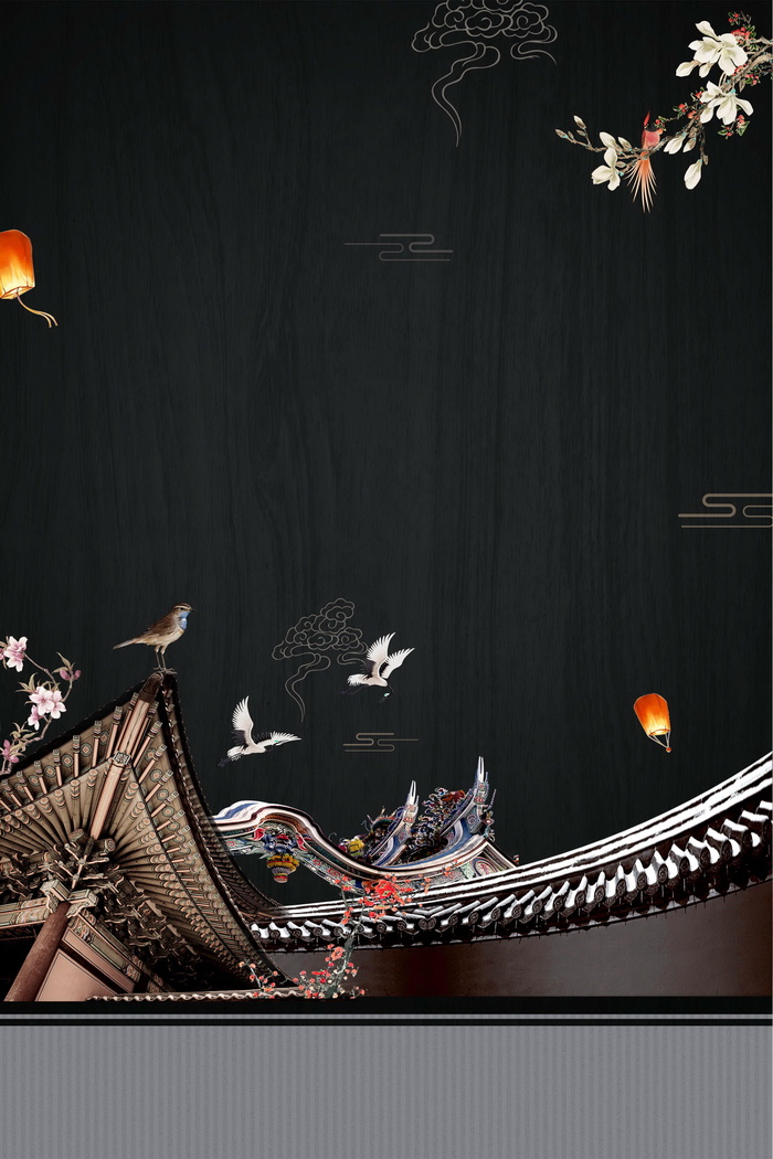 新中式地产高端地产开幕海报背景背景图片素材