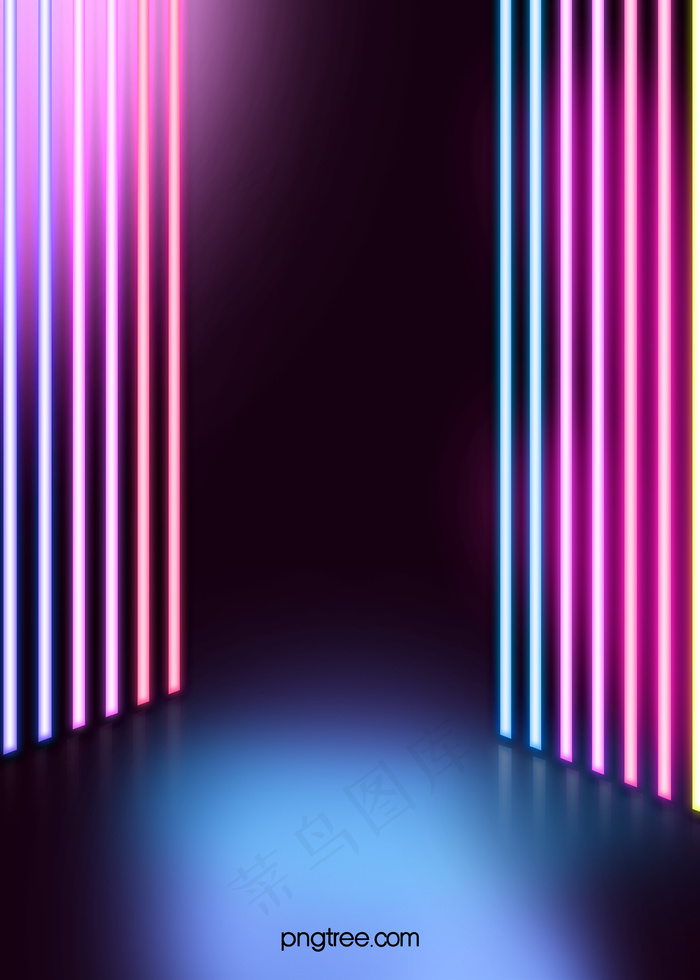 霓虹灯管光效立体背景