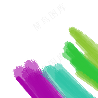 彩色颜料笔刷墨迹装饰图案