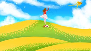 绿色 蓝色 夏天 夏季配图