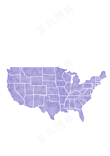 矢量图美国地图,免抠元素