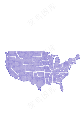 矢量图美国地图,免抠元素