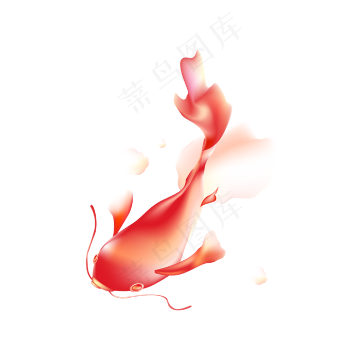 矢量水墨锦鲤(2000X2000(DPI:300))ai矢量模版下载