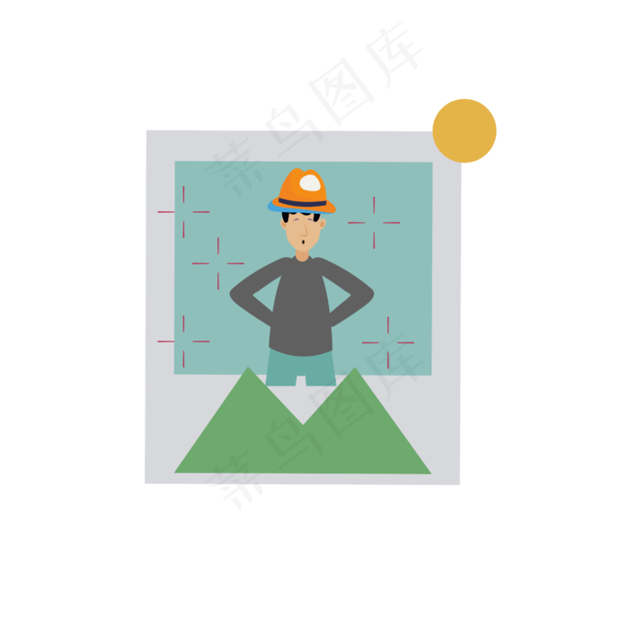 父亲节卡通装饰元素