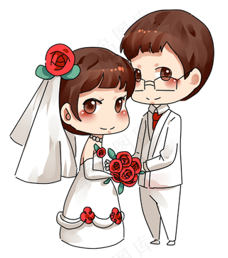 婚礼婚礼季结婚卡通