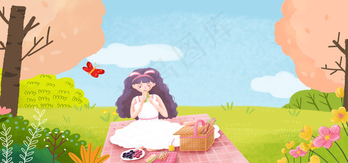 五一春游出游背景