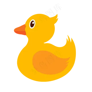 夏季旅游小黄鸭,免抠元素