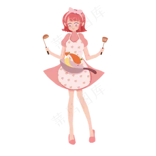 妇女节女神节女生节38烹饪下厨png�,免抠元素