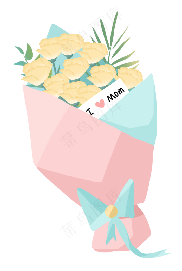小清新黄色康乃馨母亲节(2362X3515(DPI:300))psd模版下载