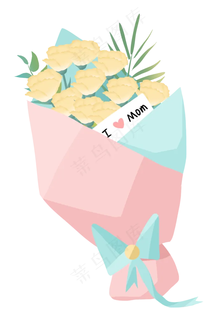 小清新黄色康乃馨母亲节(2362X3515(DPI:300))psd模版下载
