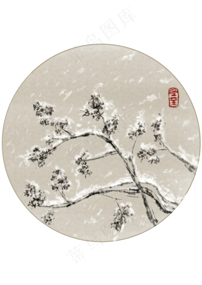 冬至大雪压梅花儿