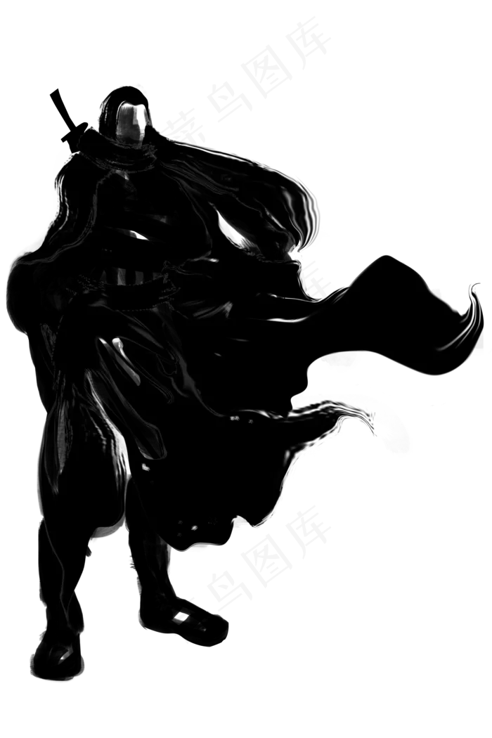 古风水墨人物(2000X3000(DPI:300))psd模版下载