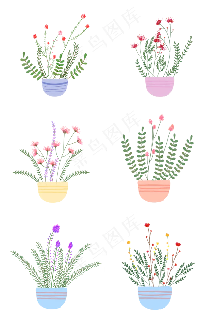 水彩植物绿叶手绘风小清新(2000X3020(DPI:300))psd模版下载