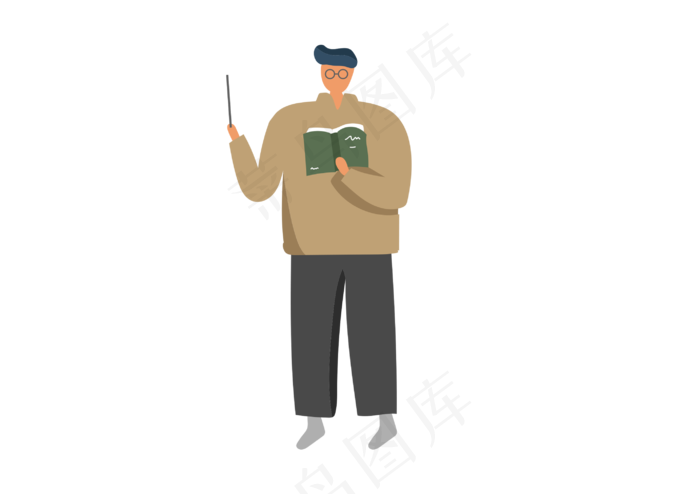 五一劳动节老师上班族卡通矢量插