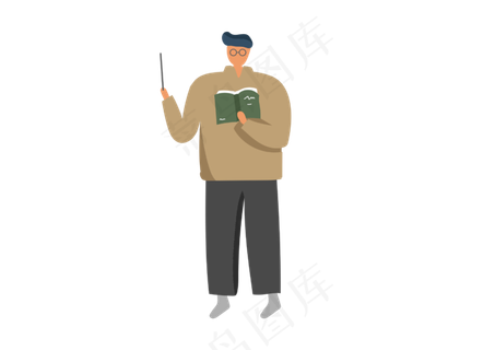 五一劳动节老师上班族卡通矢量插