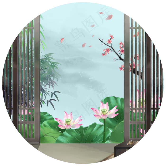 水榭荷花池古风场景