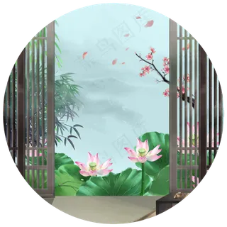 水榭荷花池古风场景