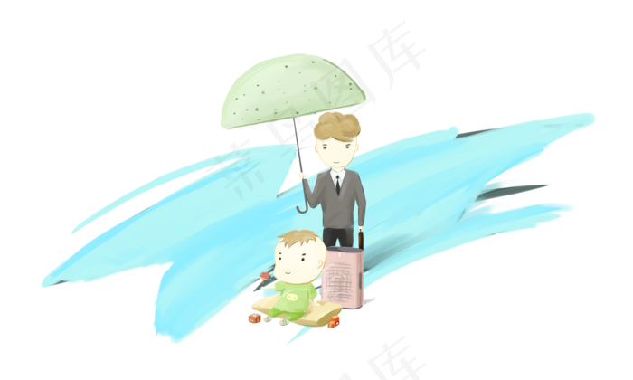 父亲儿子装饰素材