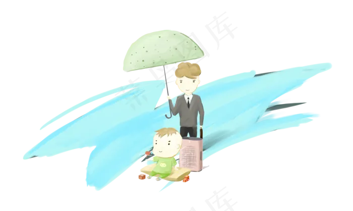 父亲儿子装饰素材(5905X3543(DPI:300))psd模版下载