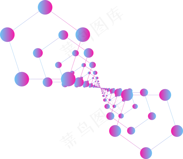 渐变圆点科技感元素