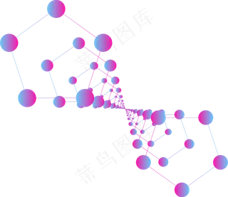 渐变圆点科技感元素