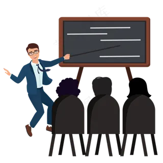 商业培训卡通,免抠元素