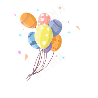 节日彩色气球