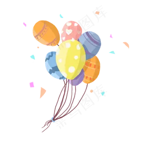 节日彩色气球