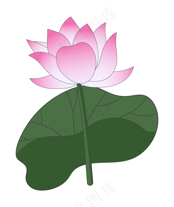 亭亭玉立荷花(2000*2369px 300 dpi )ai矢量模版下载