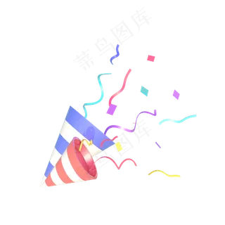 C4D立体电商大促活动彩带装饰,免抠元素