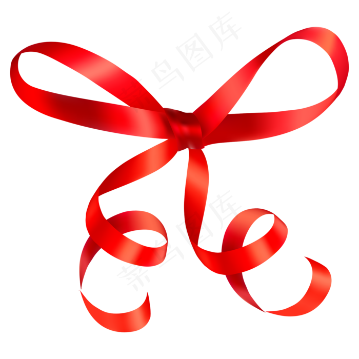 红色卡通丝带蝴蝶结