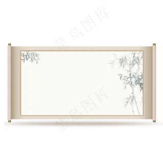 中国风卷轴,免抠元素