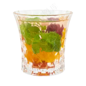 清凉花果薄荷饮料杯,免抠元素