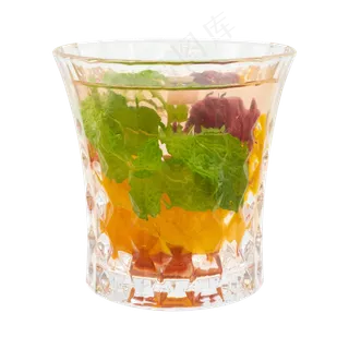清凉花果薄荷饮料杯,免抠元素