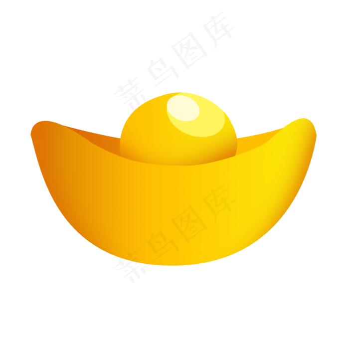 节日卡通金元宝金锭,免抠元素(2000*2000px 300 dpi )psd模版下载