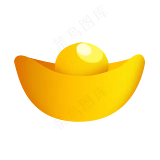节日卡通金元宝金锭,免抠元素