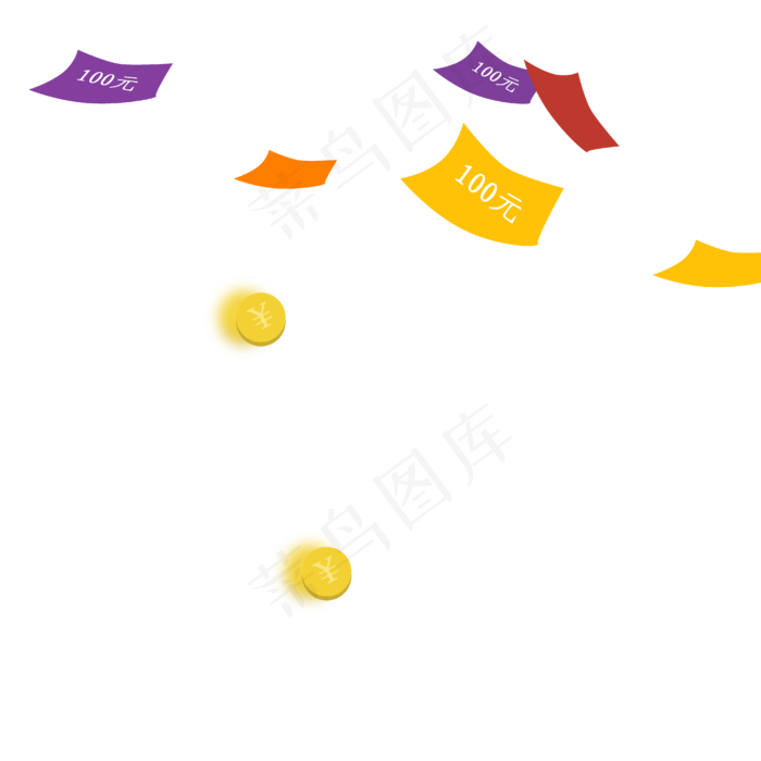 50元优惠劵漂浮元素,免抠元素(4167*4167px 300 dpi )ai矢量模版下载