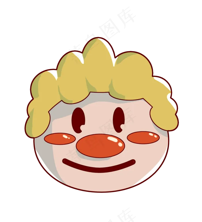 黄头发的愚人节小丑(2150X2362(DPI:299))psd模版下载