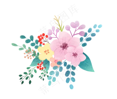 水彩花花卉