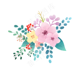 水彩花花卉
