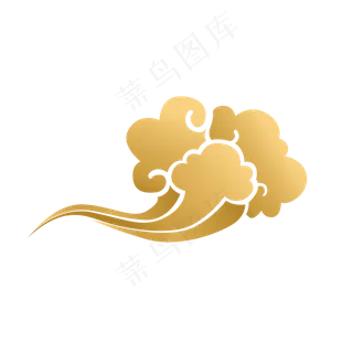 中国风烫金祥云图案,免抠元素
