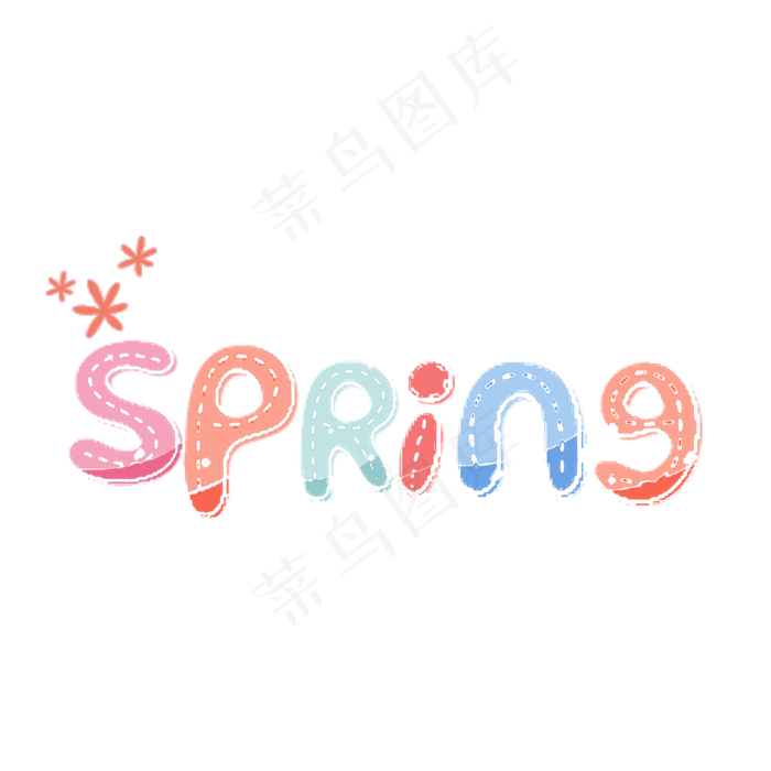 spring春季春天春字常用英文词创意设计原创(2000X2000(DPI:150))psd模版下载