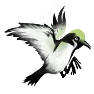 中国风动物小鸟