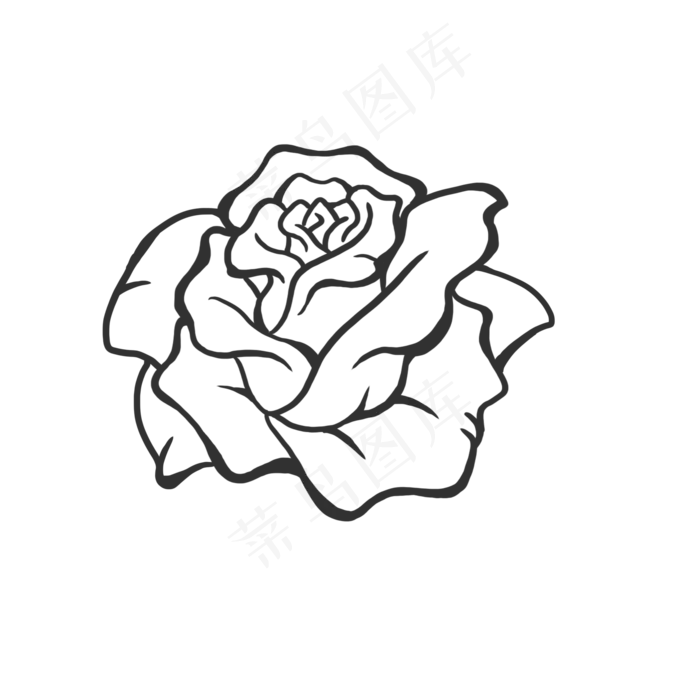 手绘花卉装饰复古玫瑰花(2000*2000px 300 dpi )ai矢量模版下载