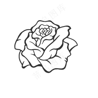 手绘花卉装饰复古玫瑰花