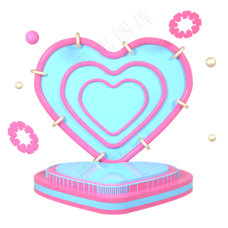 c4d粉青色卡通唯美512母亲