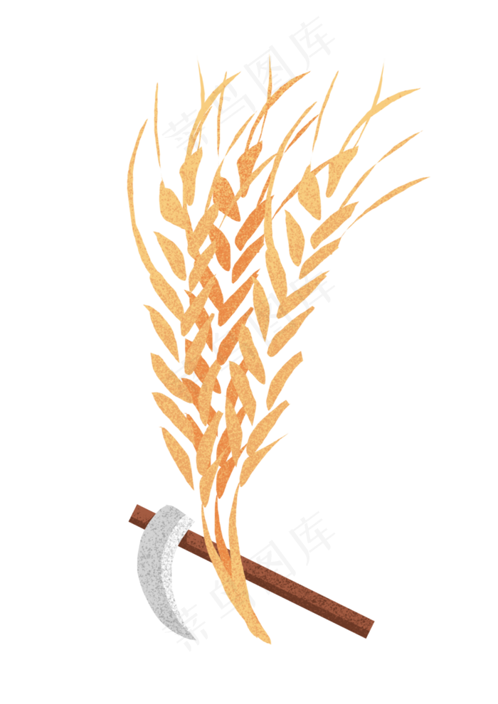 芒种金色丰收小麦(2480X3508(DPI:300))psd模版下载