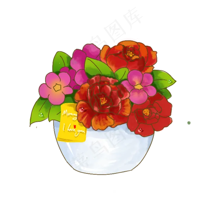 花朵鲜艳3月8娇艳艳丽节日祝福PNG(2000X2048(DPI:4))psd模版下载